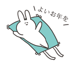 Winter rabbit sticker #13968114