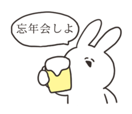 Winter rabbit sticker #13968115