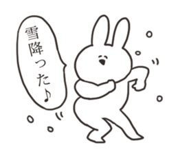 Winter rabbit sticker #13968117