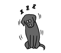 Cute Black labrador sticker -winter sticker #13968120