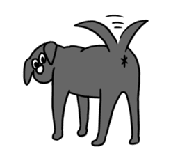 Cute Black labrador sticker -winter sticker #13968135