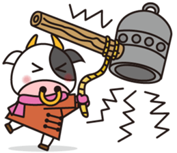 Cow cute animal 4 sticker #13968461