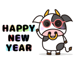 Cow cute animal 4 sticker #13968472
