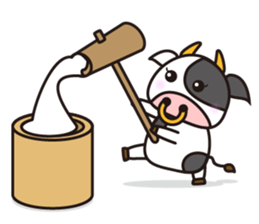Cow cute animal 4 sticker #13968477