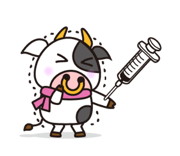 Cow cute animal 4 sticker #13968486