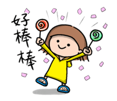 Little raincoat girl sticker #13968762