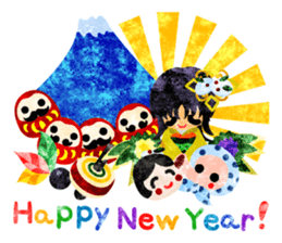 Pretty little people -Kimono girls- sticker #13968864