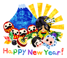 Pretty little people -Kimono girls- sticker #13968864