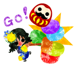 Pretty little people -Kimono girls- sticker #13968869