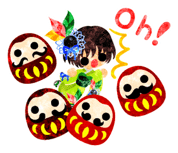 Pretty little people -Kimono girls- sticker #13968870