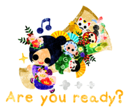 Pretty little people -Kimono girls- sticker #13968871