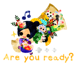 Pretty little people -Kimono girls- sticker #13968871