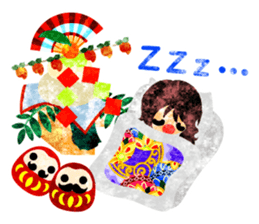 Pretty little people -Kimono girls- sticker #13968874