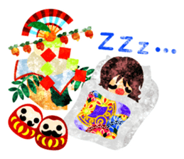 Pretty little people -Kimono girls- sticker #13968874