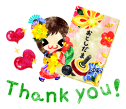 Pretty little people -Kimono girls- sticker #13968878