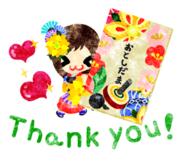 Pretty little people -Kimono girls- sticker #13968878