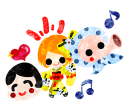 Pretty little people -Kimono girls- sticker #13968882