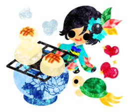 Pretty little people -Kimono girls- sticker #13968884