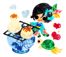 Pretty little people -Kimono girls- sticker #13968884