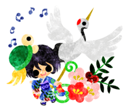 Pretty little people -Kimono girls- sticker #13968885