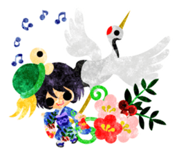 Pretty little people -Kimono girls- sticker #13968885