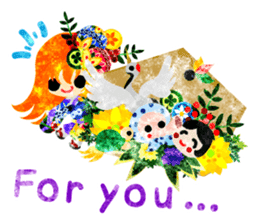 Pretty little people -Kimono girls- sticker #13968887