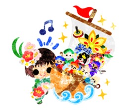 Pretty little people -Kimono girls- sticker #13968888