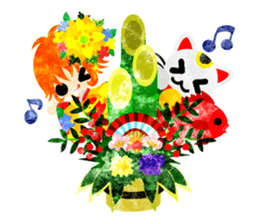 Pretty little people -Kimono girls- sticker #13968889