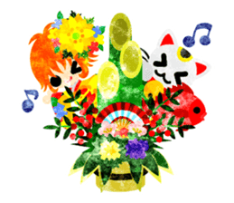 Pretty little people -Kimono girls- sticker #13968889