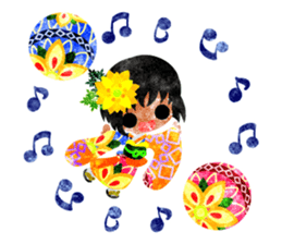 Pretty little people -Kimono girls- sticker #13968890
