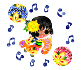 Pretty little people -Kimono girls- sticker #13968890