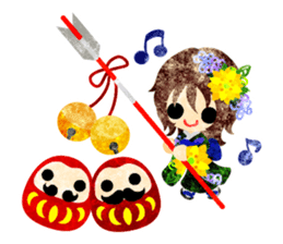 Pretty little people -Kimono girls- sticker #13968891