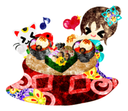 Pretty little people -Kimono girls- sticker #13968893