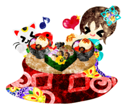 Pretty little people -Kimono girls- sticker #13968893