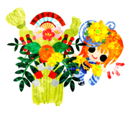 Pretty little people -Kimono girls- sticker #13968895