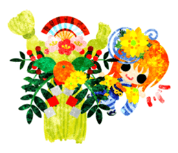 Pretty little people -Kimono girls- sticker #13968895
