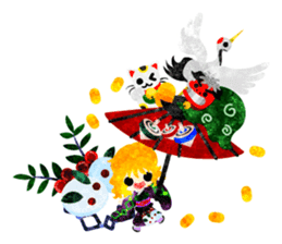 Pretty little people -Kimono girls- sticker #13968897