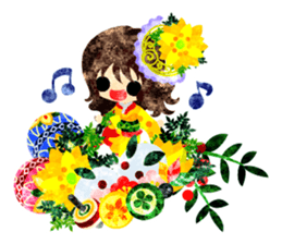 Pretty little people -Kimono girls- sticker #13968898