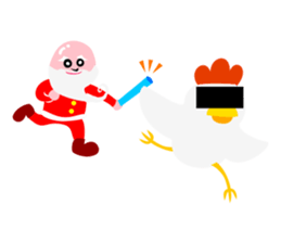Fun companions of Christmas and New Year sticker #13969273