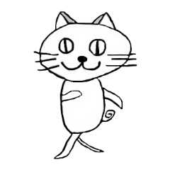 Turned around cat