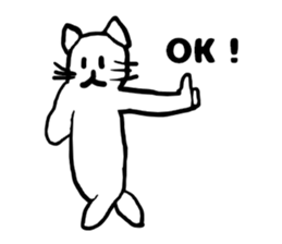 Turned around cat sticker #13969728