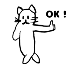 Turned around cat sticker #13969728