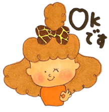 Girl with giraffe ribbon sticker #13970909