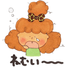 Girl with giraffe ribbon sticker #13970918