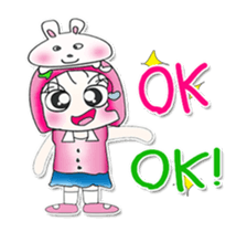 Miss. Sayaka and rabbit. ^_^ sticker #13970926