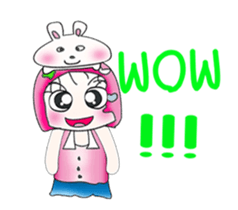 Miss. Sayaka and rabbit. ^_^ sticker #13970927