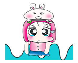 Miss. Sayaka and rabbit. ^_^ sticker #13970928