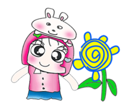 Miss. Sayaka and rabbit. ^_^ sticker #13970930