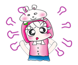 Miss. Sayaka and rabbit. ^_^ sticker #13970932