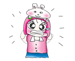 Miss. Sayaka and rabbit. ^_^ sticker #13970935